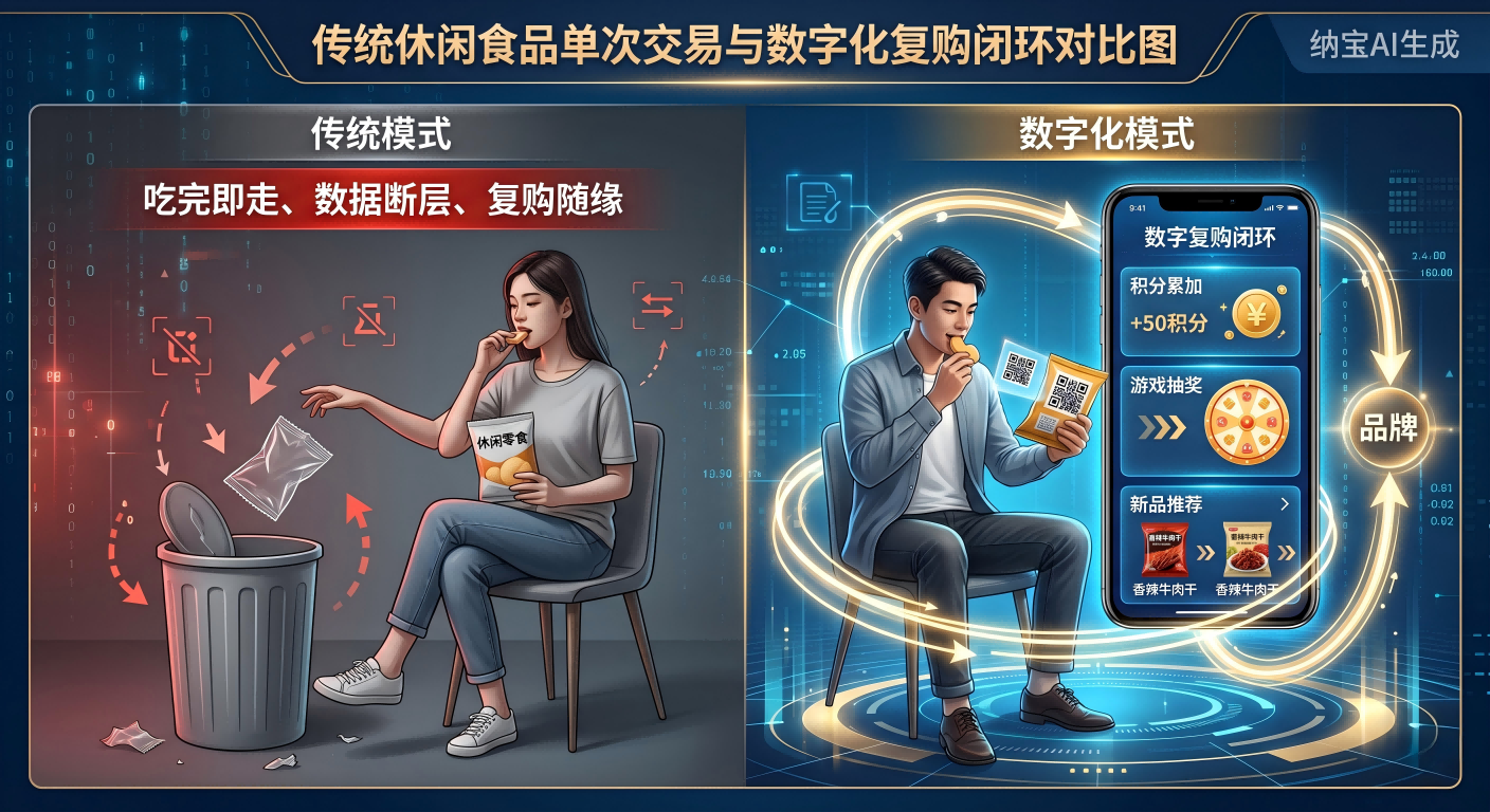 休闲食品复购增长案例：撕掉“单次”标签，揭示全域留存密码