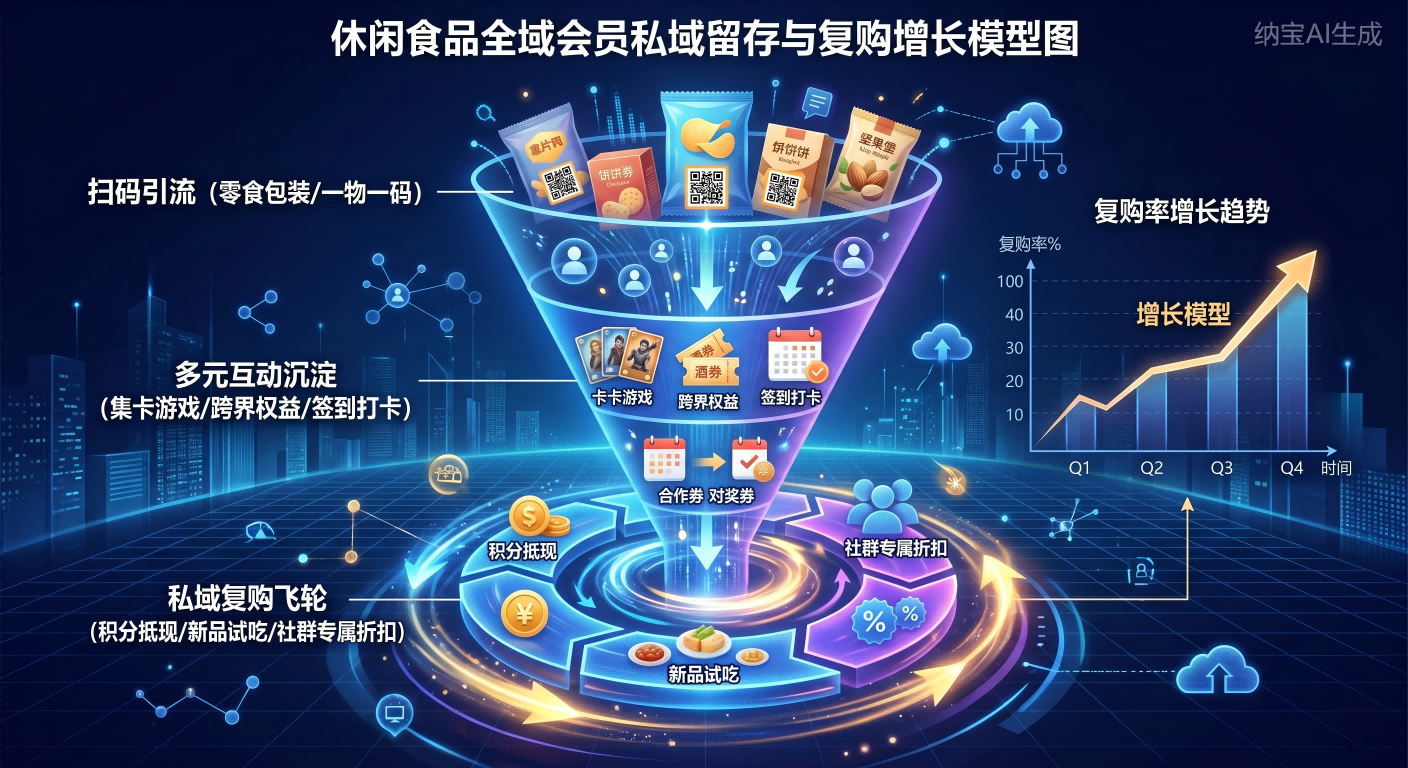 休闲食品复购增长案例：撕掉“单次”标签，揭示全域留存密码