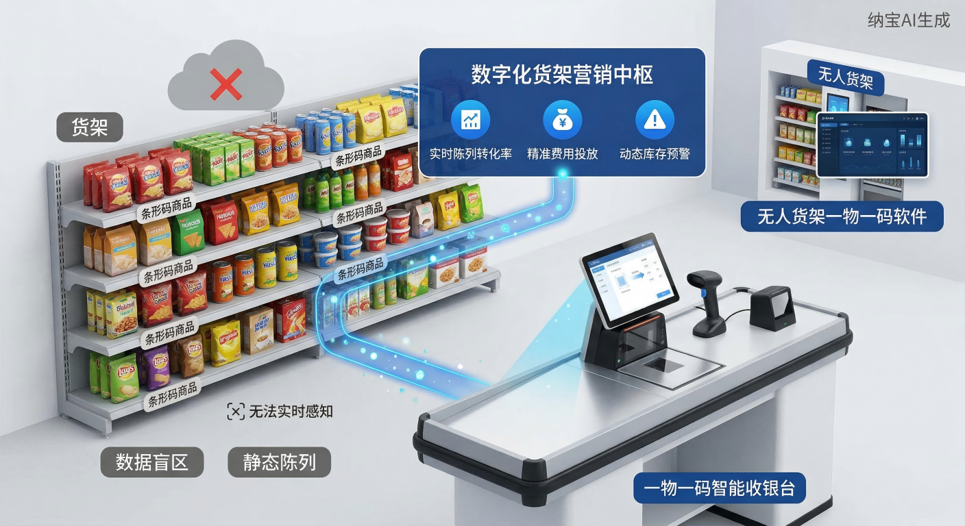 打破货架陈列盲区:基于一物一码门店收银系统的货架营销重构