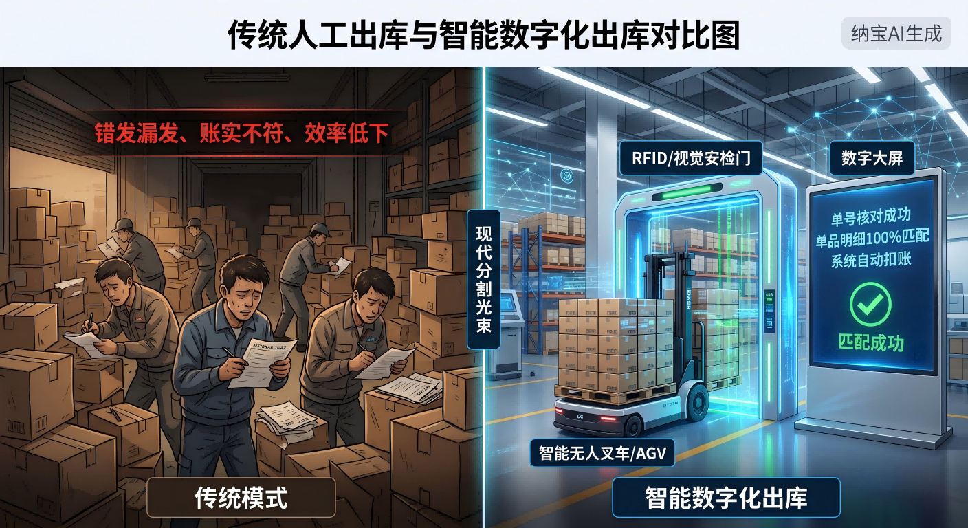 智能出库管理:告别“糊涂账”重塑供应链交付效率与全域风控