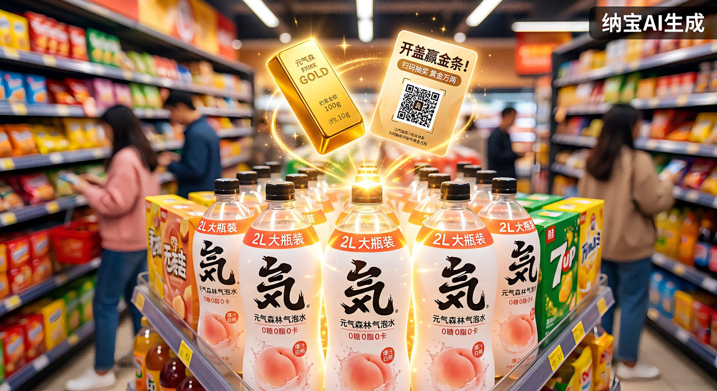 一物一码终端方案：告别无脑砸钱！拆解元气森林“开盖赢金条”的低成本爆客法则