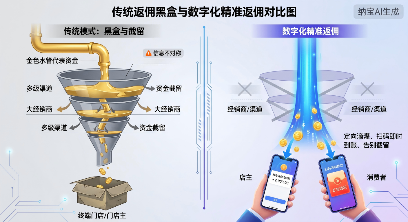 数字化重塑渠道返佣：告别“层层截留”与“糊涂账”完成精准动销