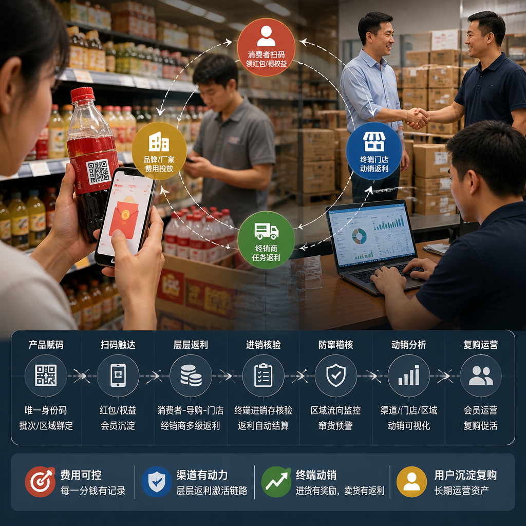 一物一码系统扫码领红包制作，层层返利要算细